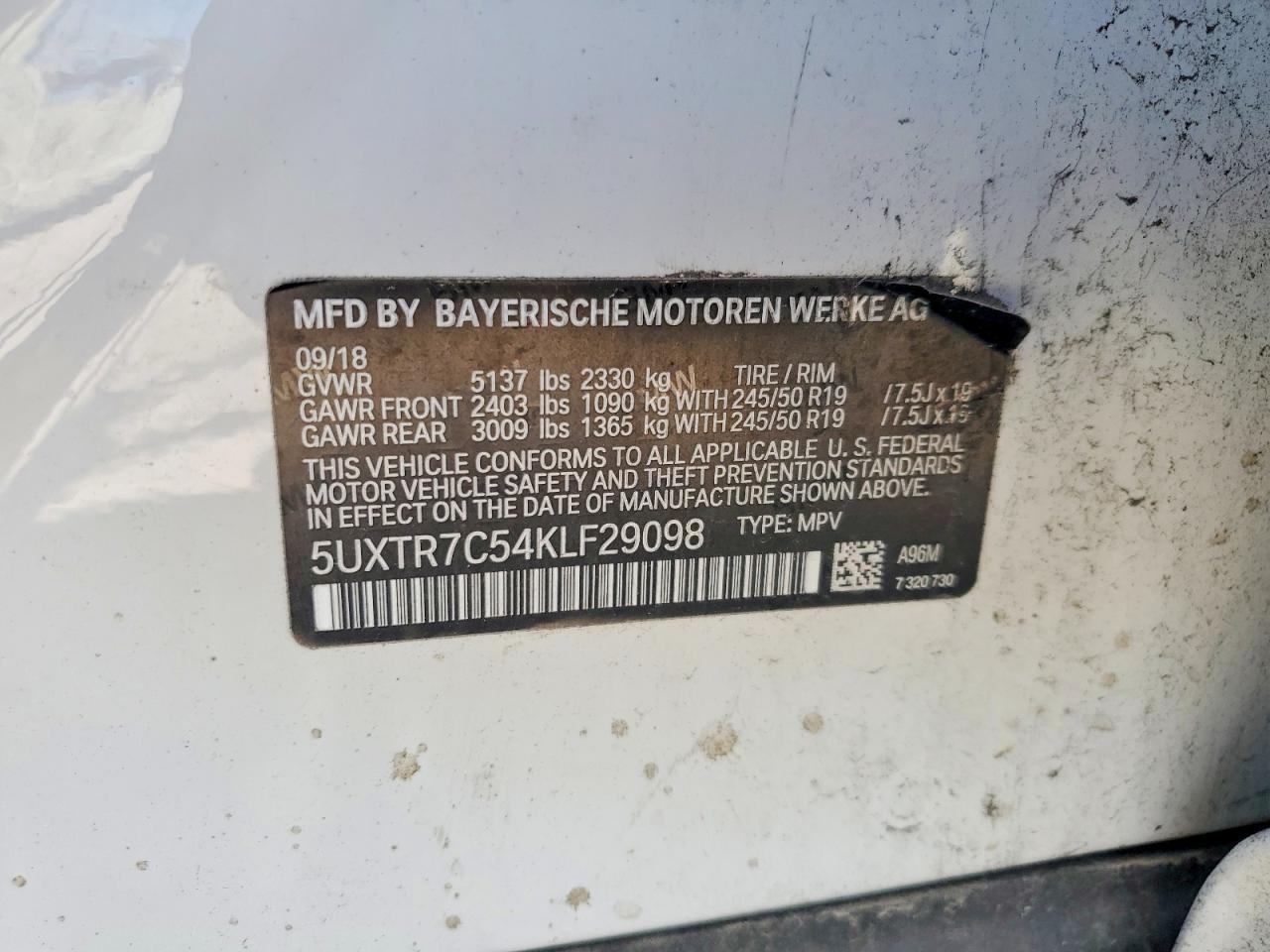 2019 BMW X3 Sdrive30i