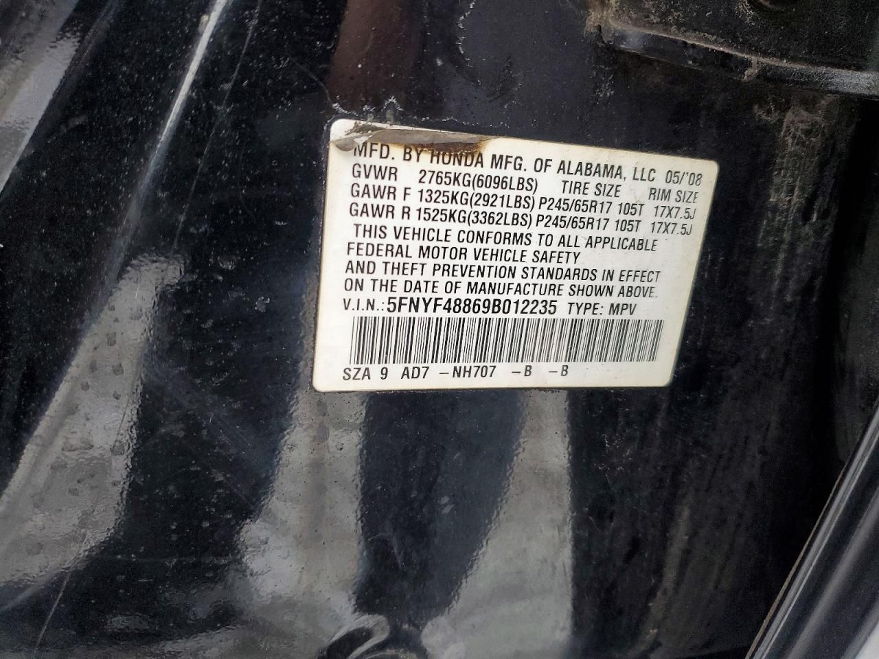 2009 Honda Pilot Touring