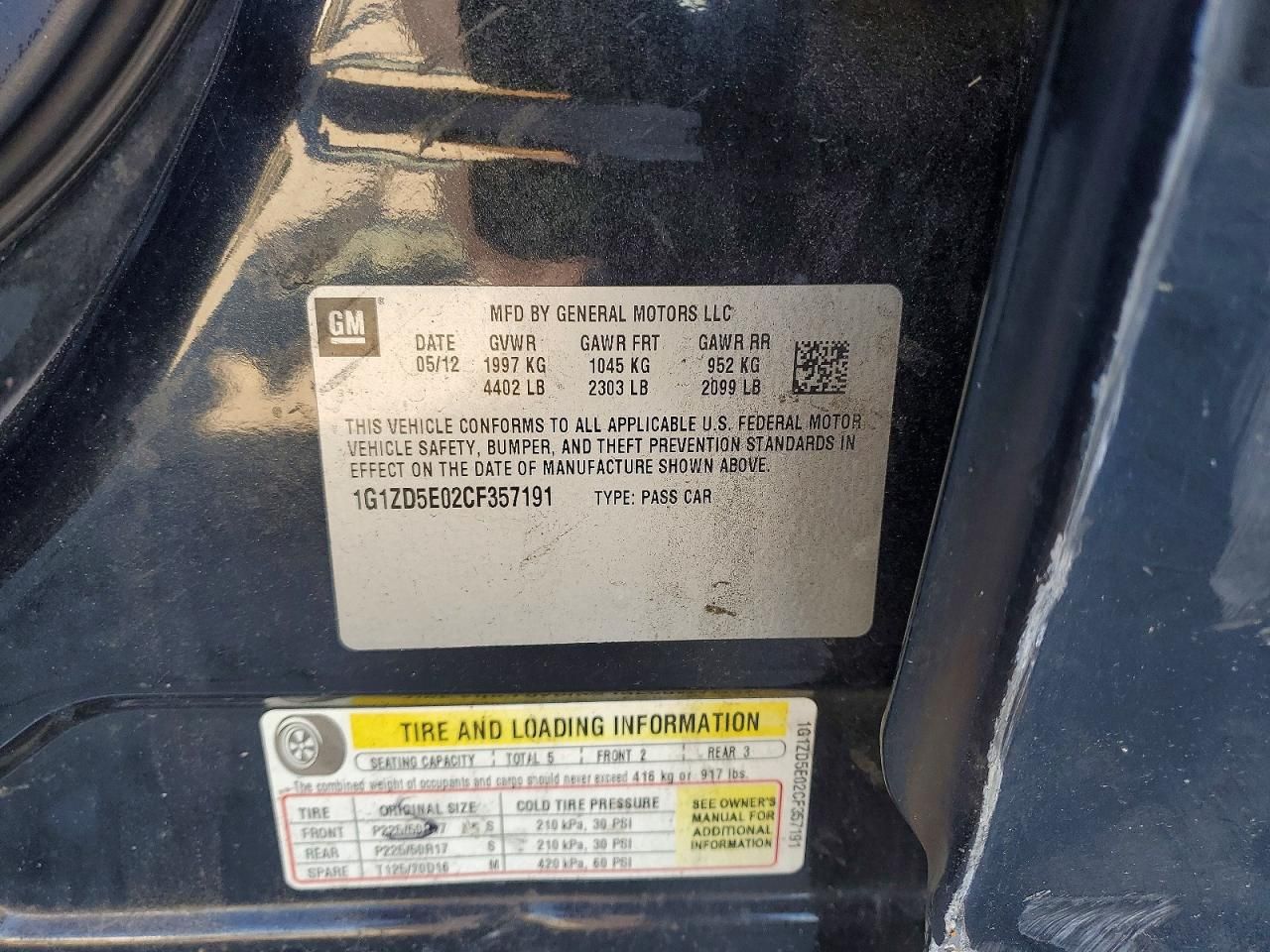 2012 Chevrolet Malibu 2LT