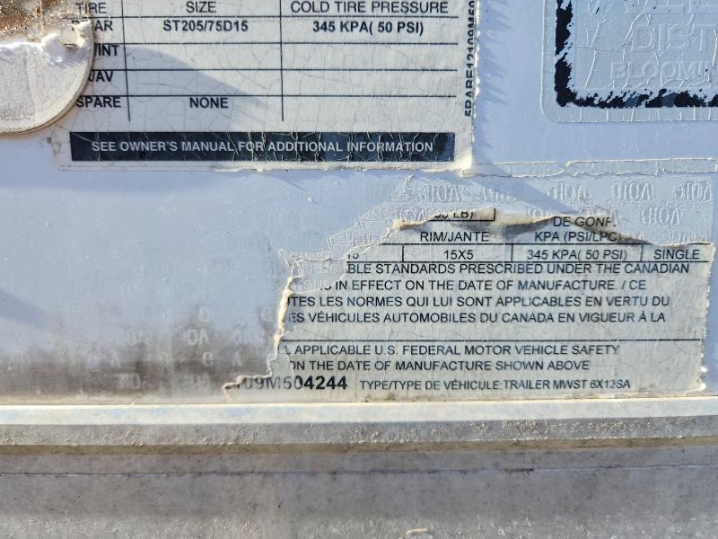 2009 Middlebury 2009 Middleburg Enclosed Trailer 12'