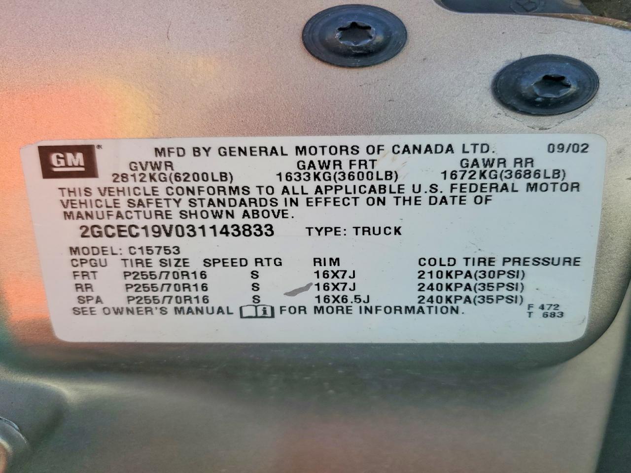 2003 Chevrolet Silverado C1500