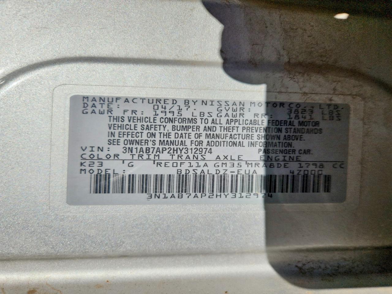 2017 Nissan Sentra s