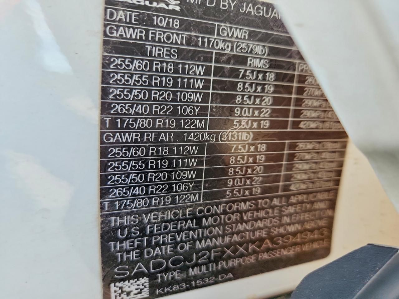 2019 Jaguar F-pace Premium