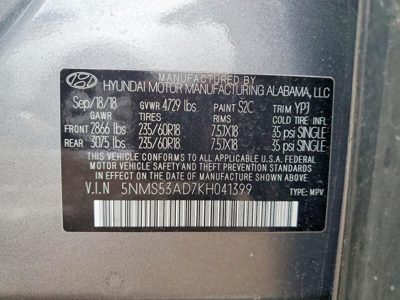 2019 Hyundai Santa fe Limited