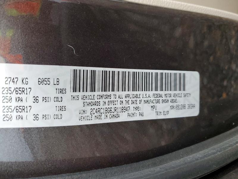 2018 Chrysler Pacifica Touring l