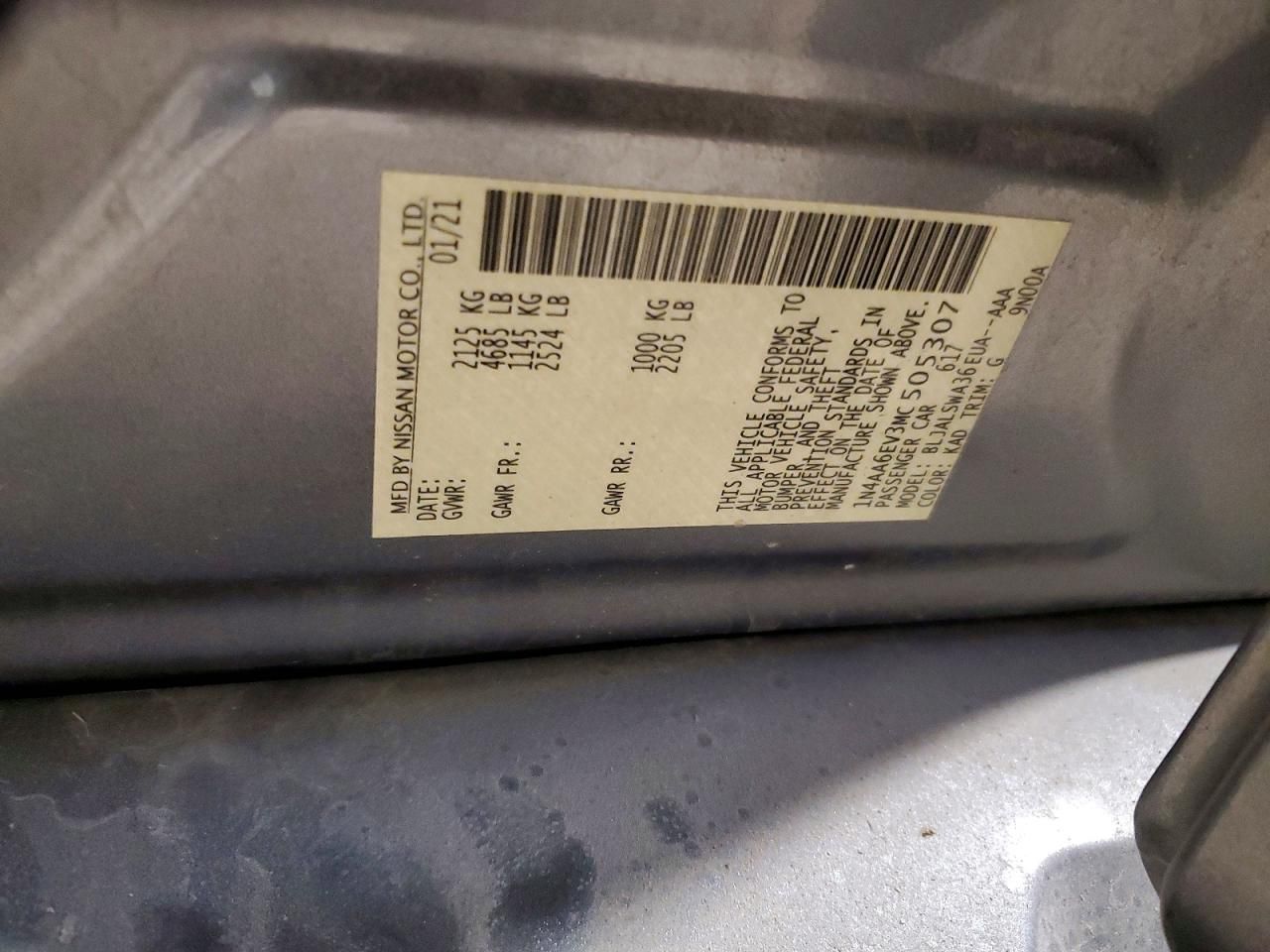 2021 Nissan Maxima sr