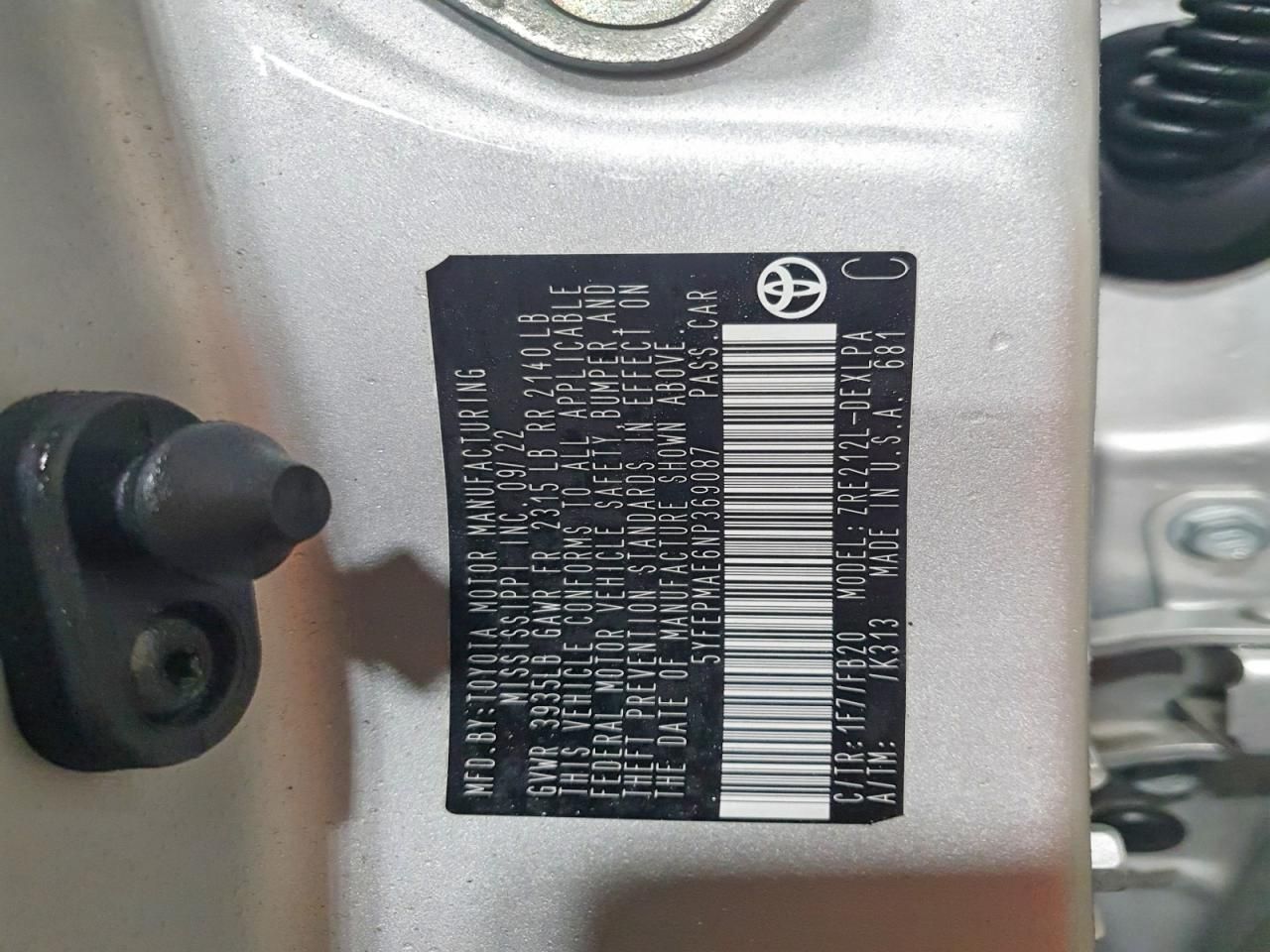 2022 Toyota Corolla le