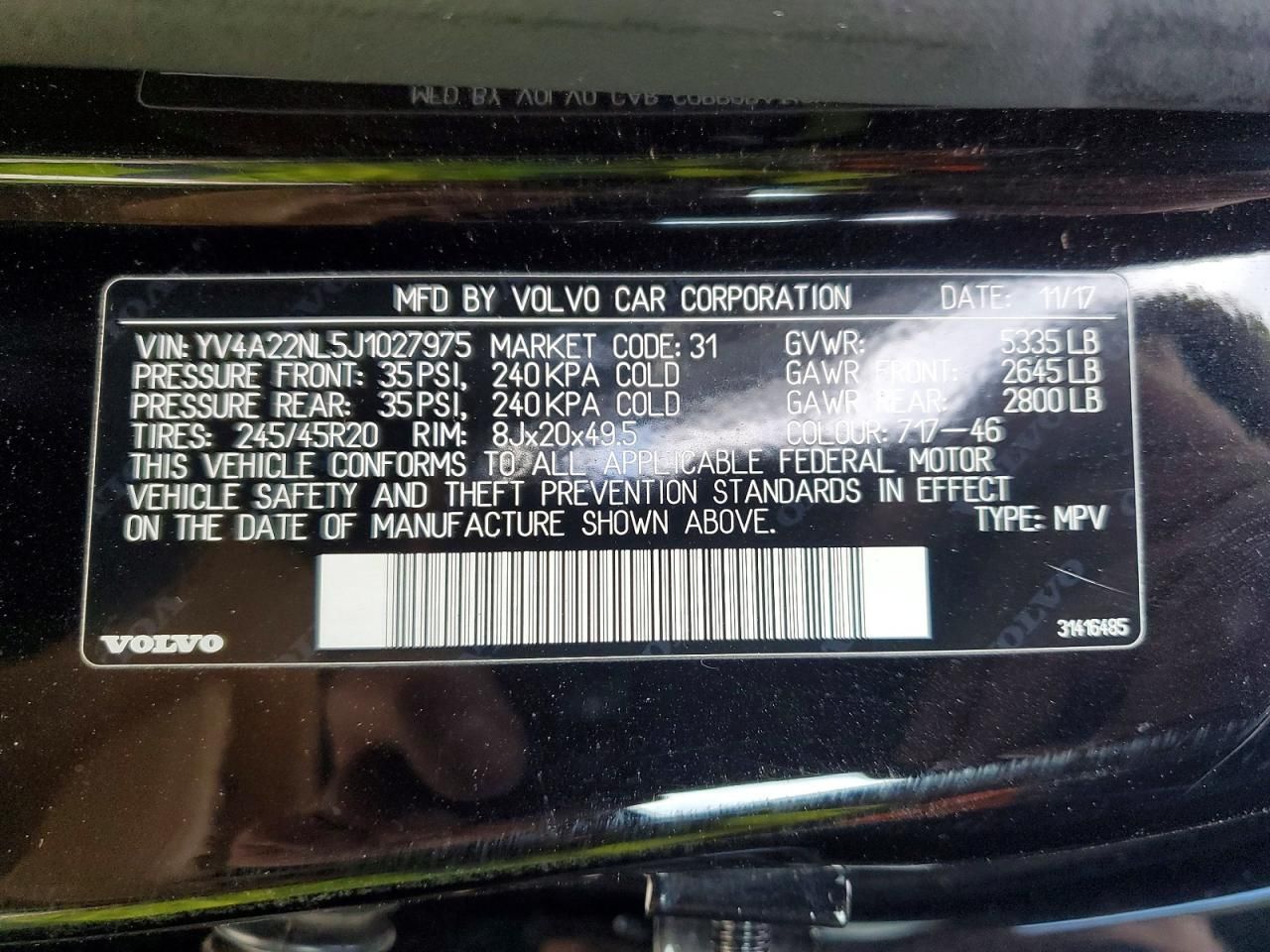 2018 Volvo V90 Cross Country T6 Inscription