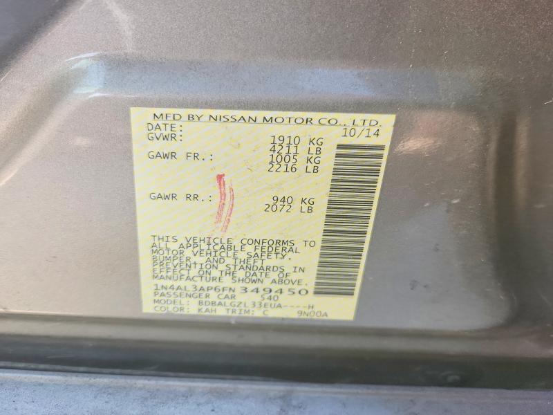 2015 Nissan Altima 2.5 s