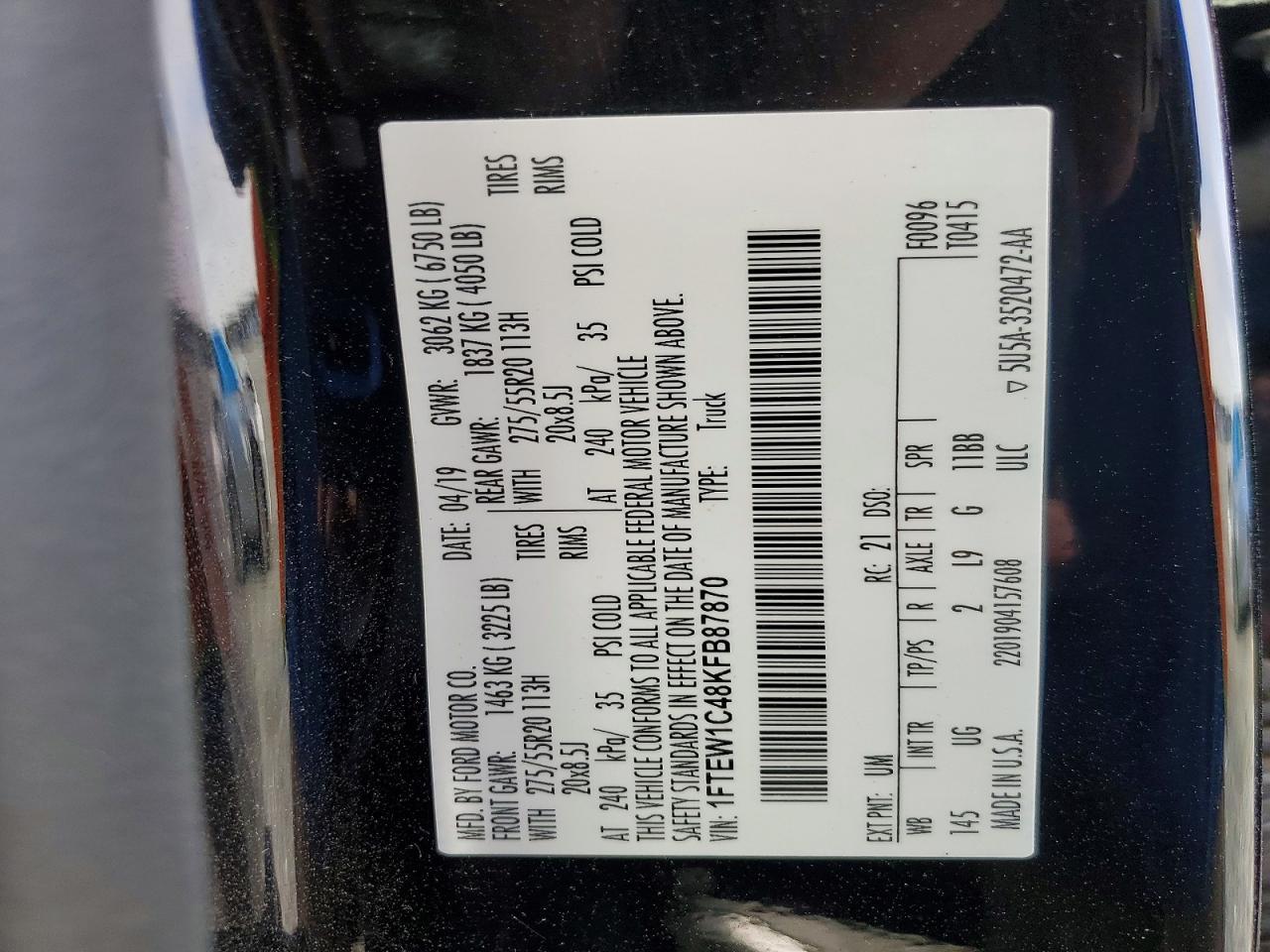 2019 Ford F150 Supercrew