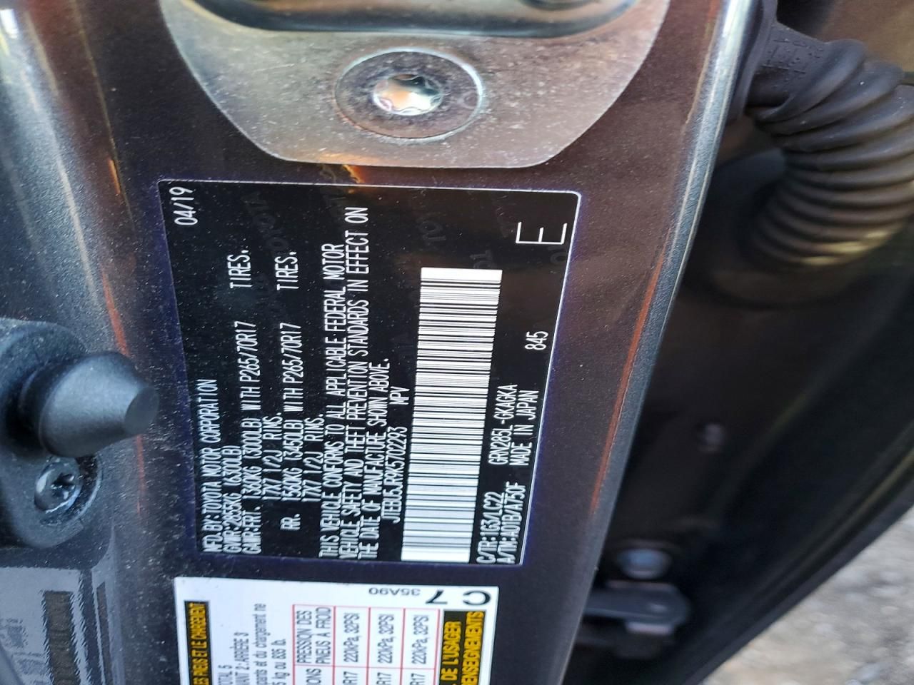 2019 Toyota 4runner Sr5/sr5 Premium