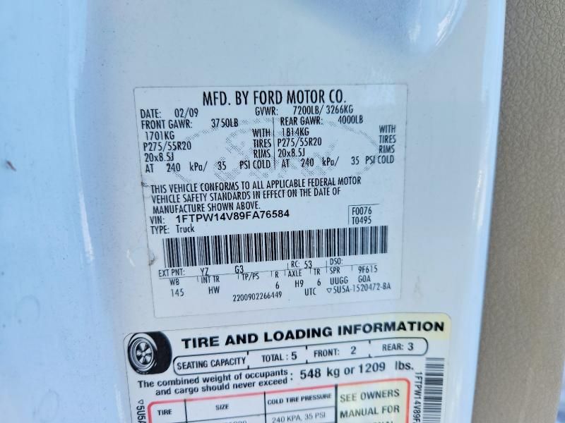 2009 Ford F150 Supercrew