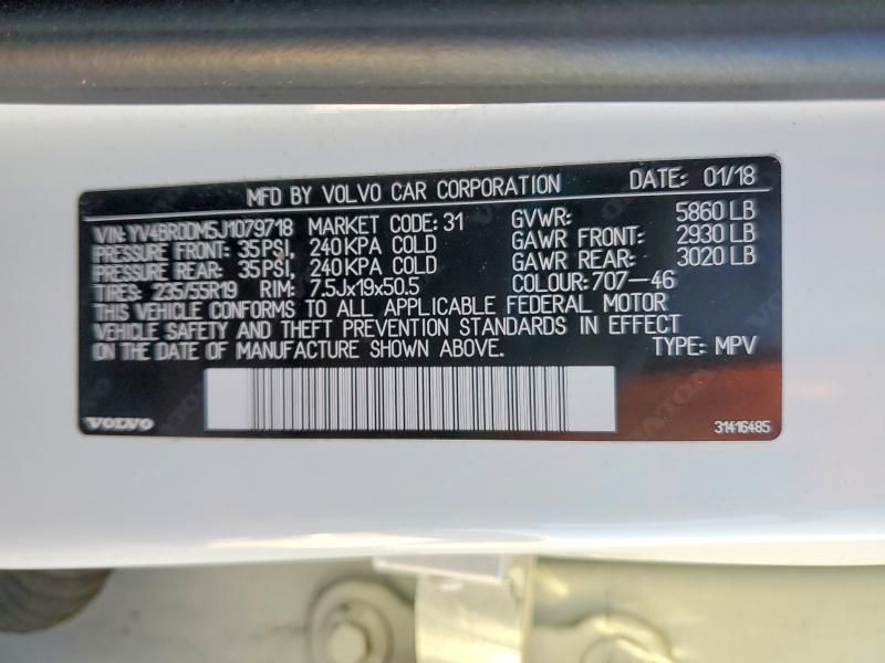 2018 Volvo Xc60 T8 R-design