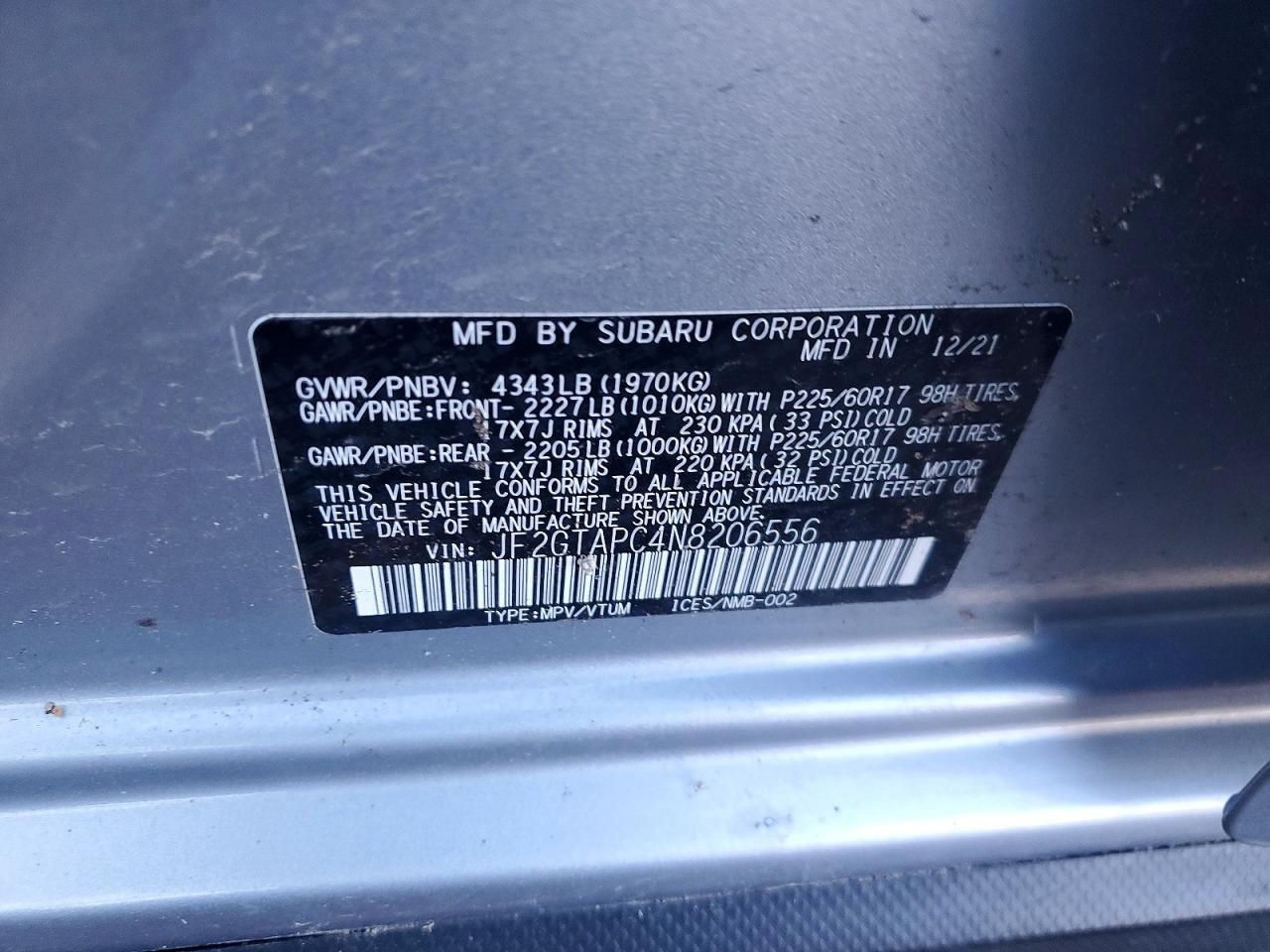 2022 Subaru Crosstrek Premium