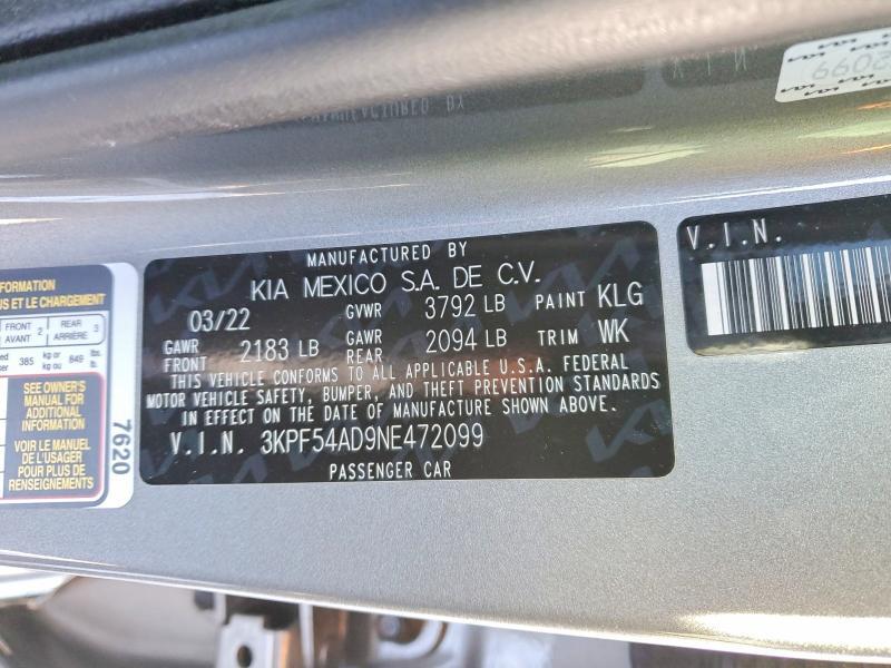 2022 KIA Forte gt Line