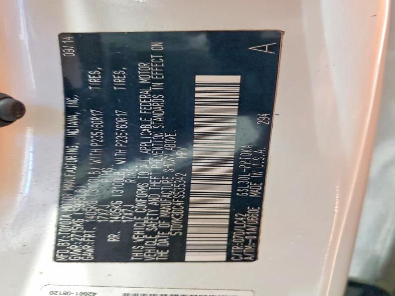 2015 Toyota Sienna xle