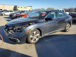 Salvage cars for sale from Copart Wilmer, TX: 2019 Honda Civic lx