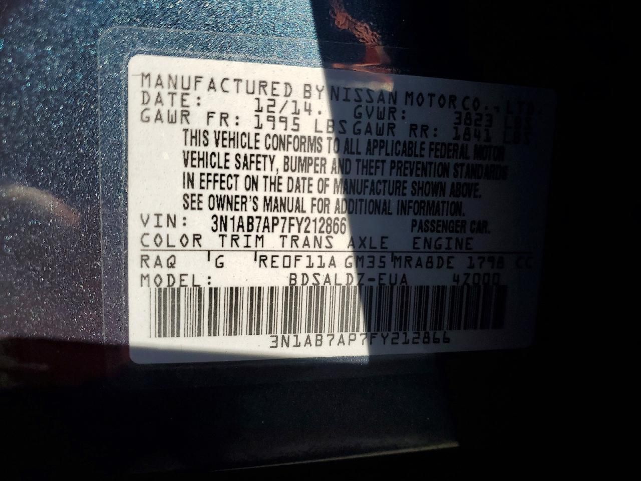 2015 Nissan Sentra s