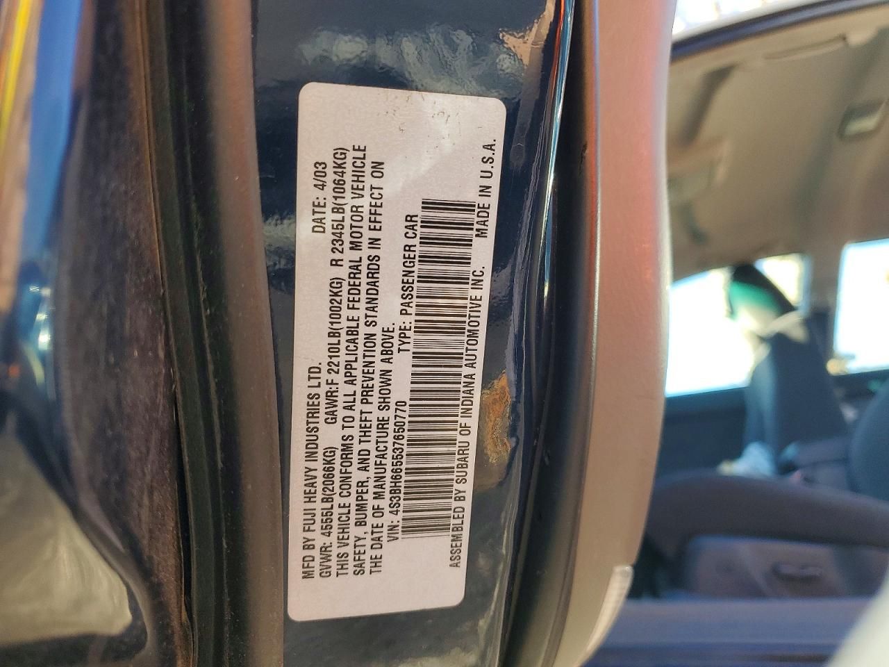 2003 Subaru Legacy Outback