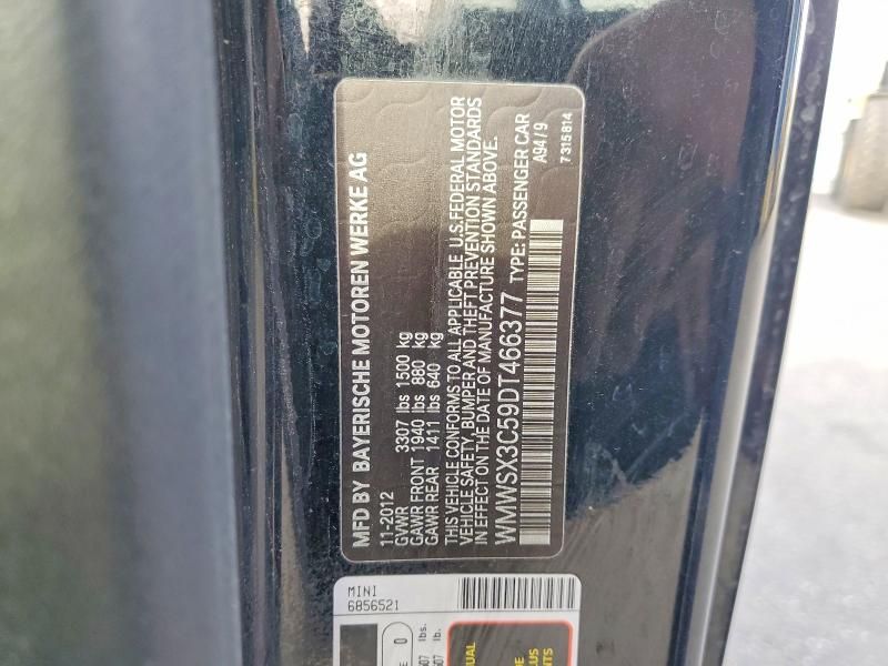 2013 Mini Cooper Coupe s