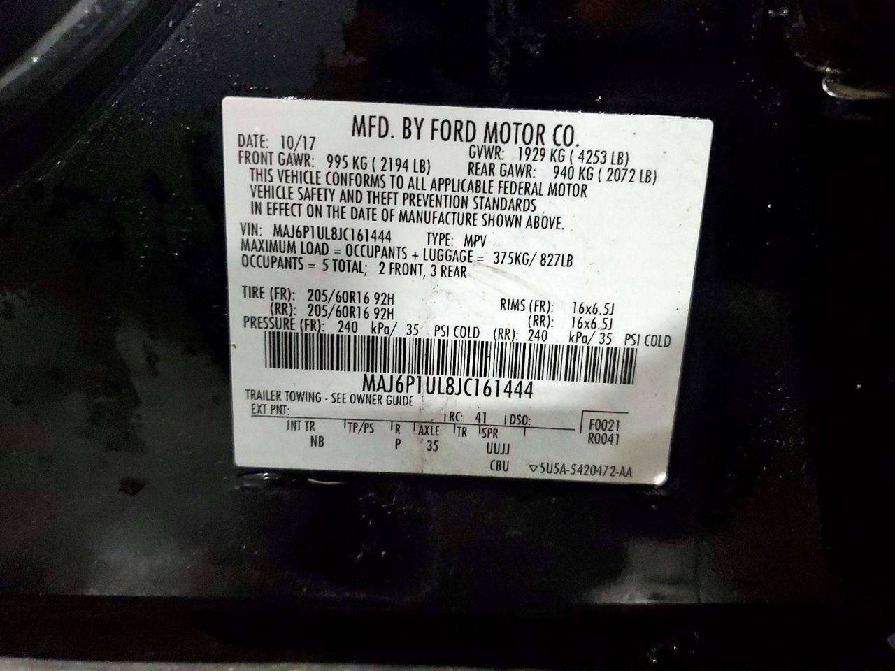 2018 Ford Ecosport se