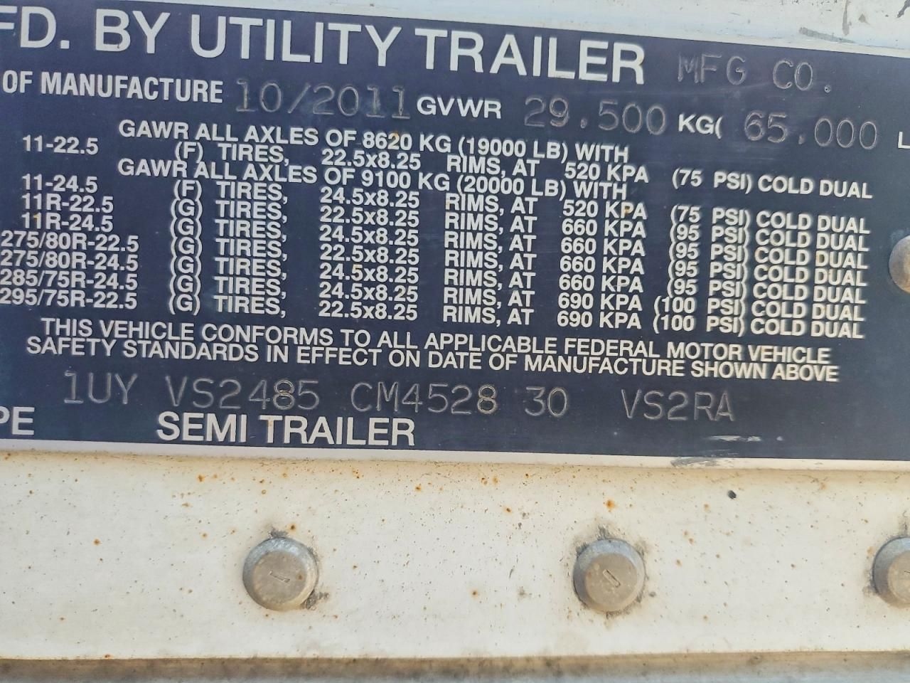 2012 Utility Vs2ra Refrigerated van Trailer