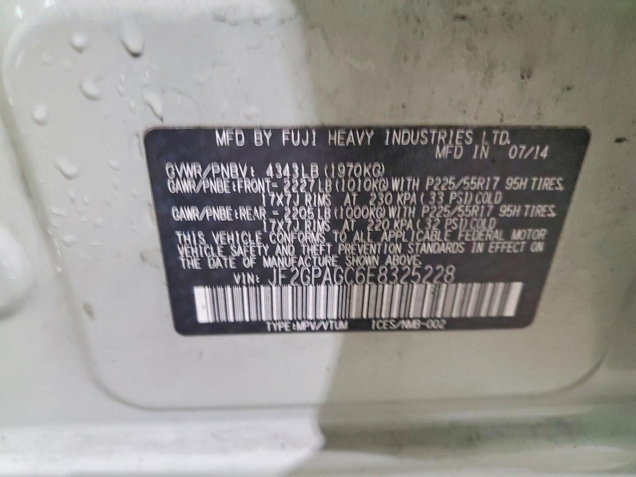 2014 Subaru Xv Crosstrek 2.0 Limited