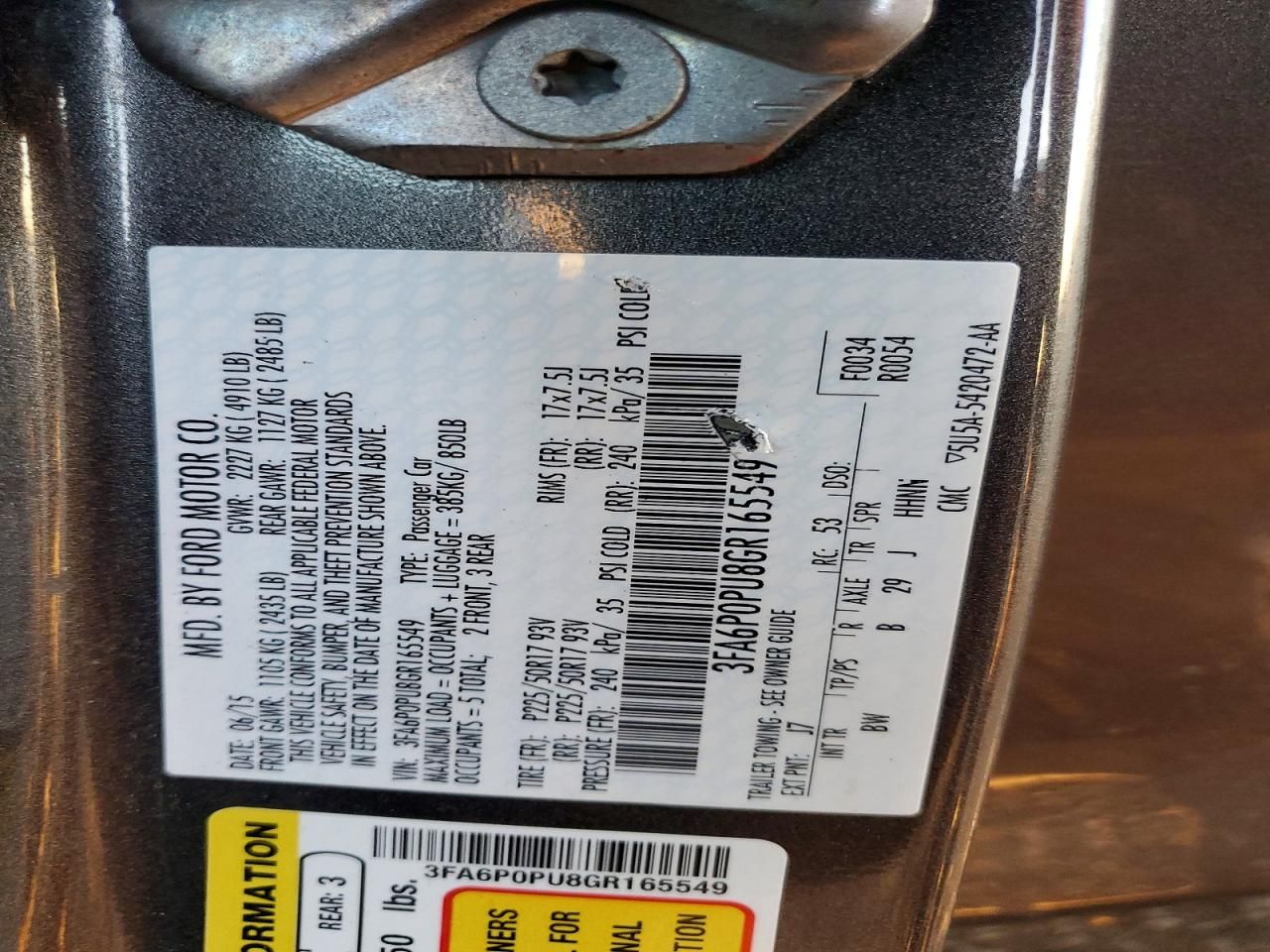 2016 Ford Fusion se Phev