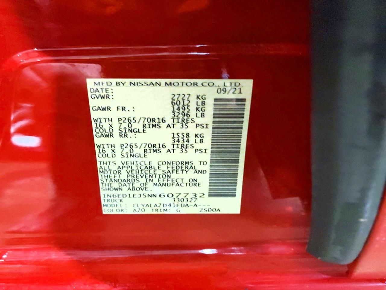 2022 Nissan Frontier S