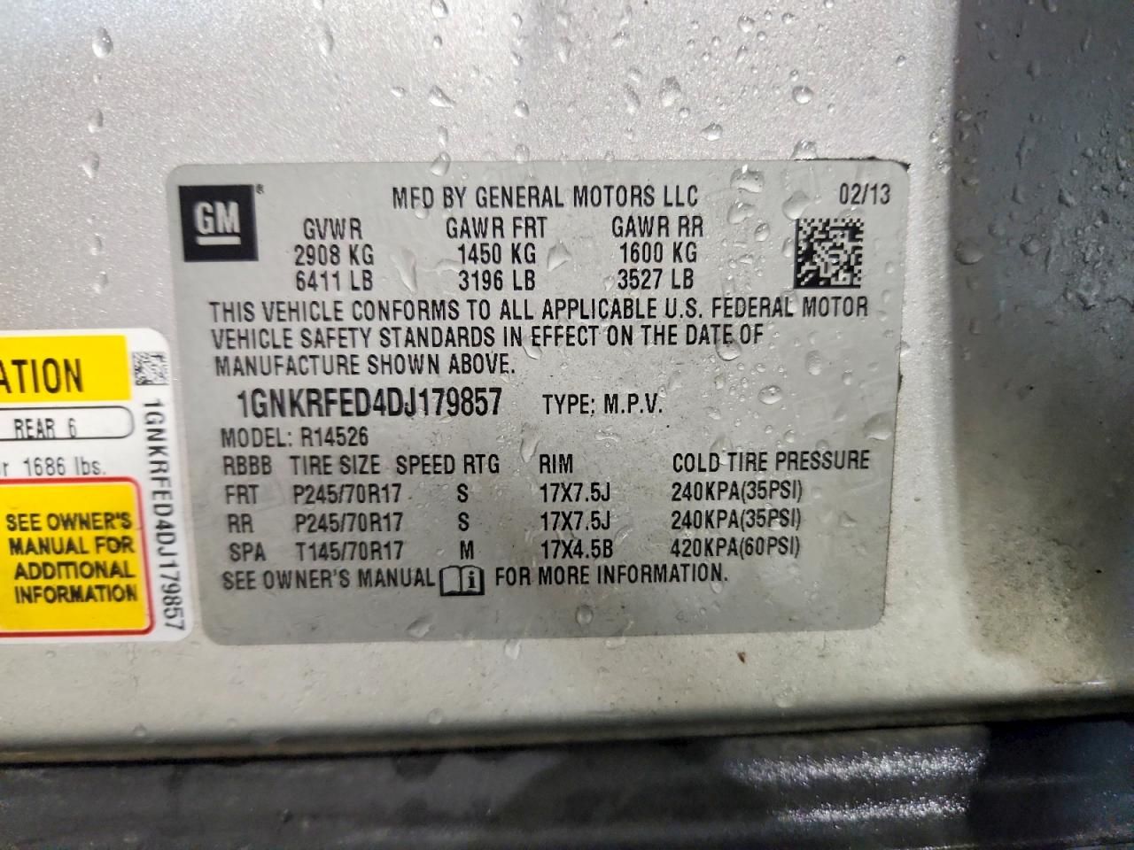 2013 Chevrolet Traverse ls