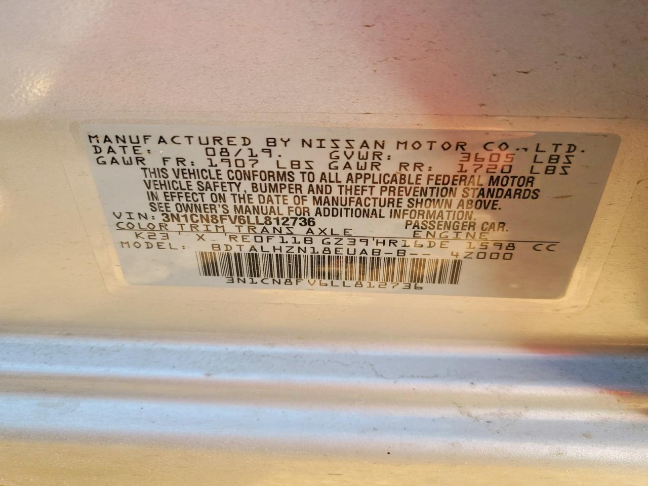 2020 Nissan Versa sr