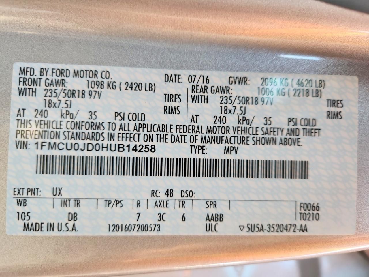 2017 Ford Escape Titanium