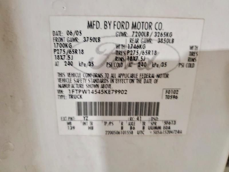 2005 Ford F150 Supercrew