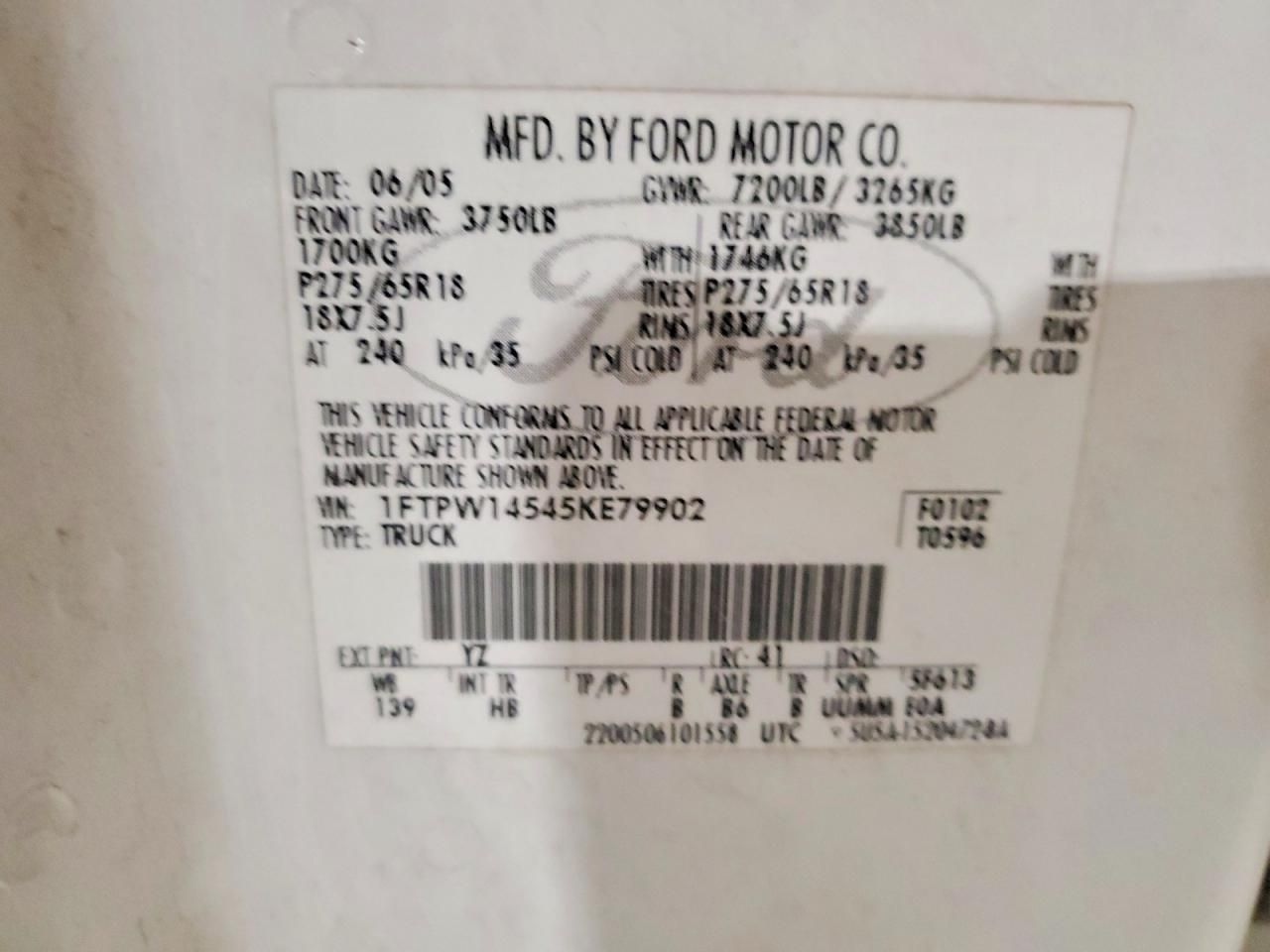 2005 Ford F150 Supercrew