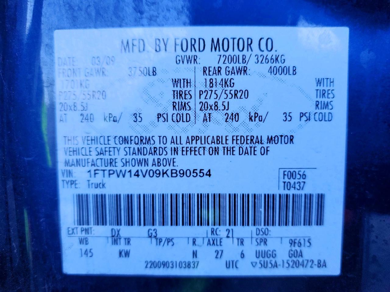 2009 Ford F150 Supercrew