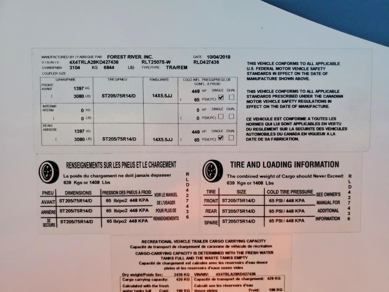 2019 Rckwd By F Trailer