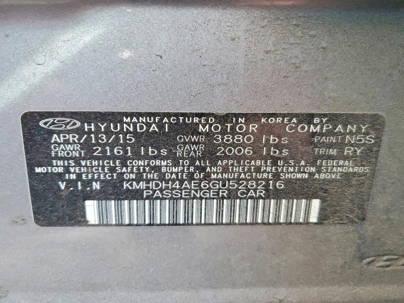 2016 Hyundai Elantra se