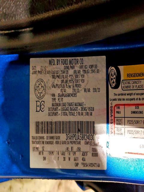 2011 Ford Fusion sel