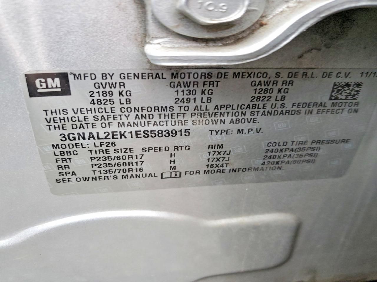 2014 Chevrolet Captiva ls