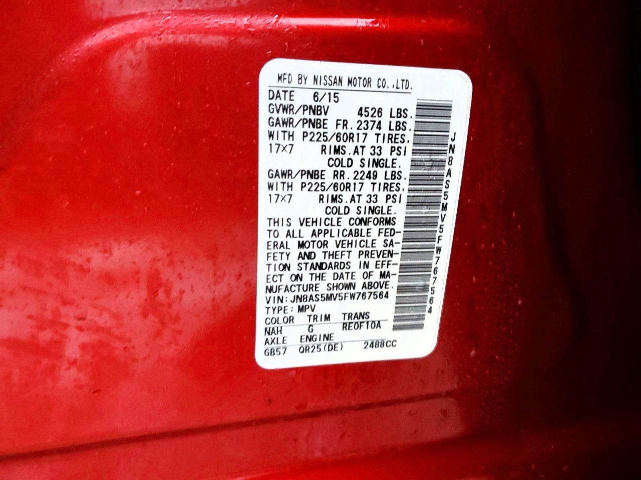 2015 Nissan Rogue Select s