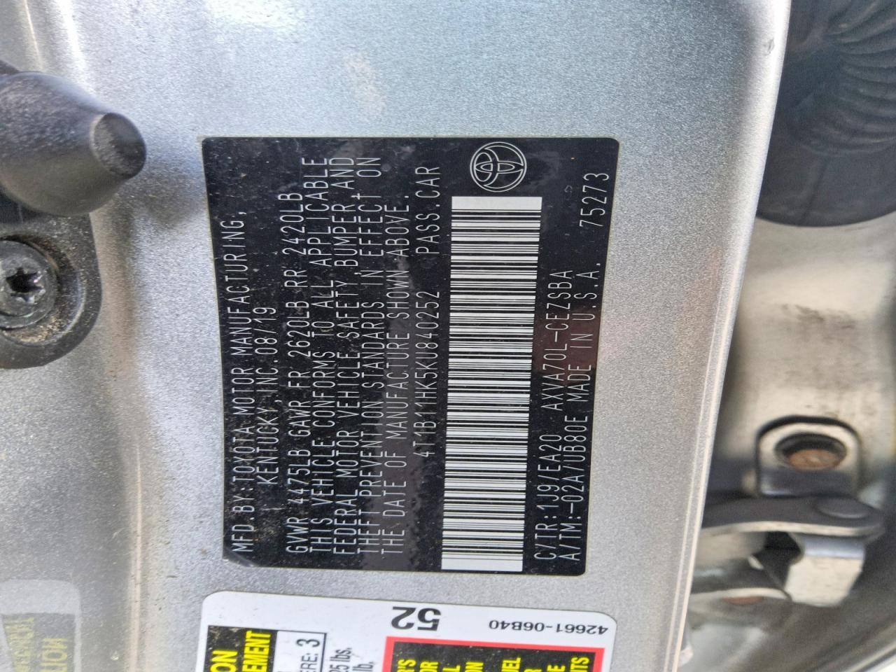 2019 Toyota Camry se