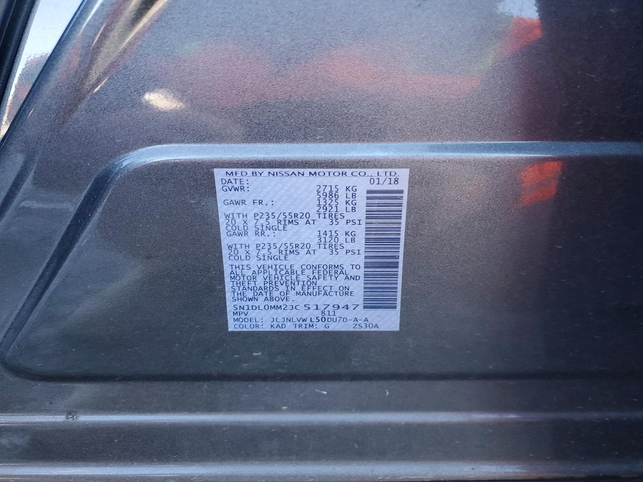 2018 Infinity Qx60 Base