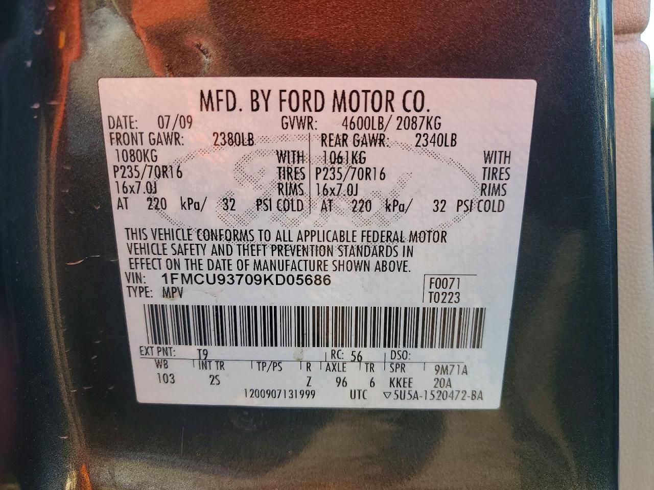 2009 Ford Escape xlt