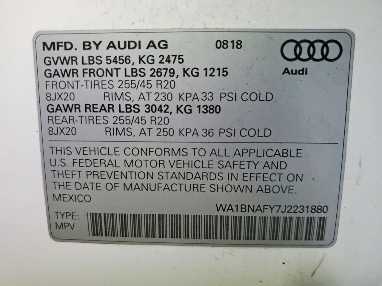 2018 Audi Q5 Premium Plus