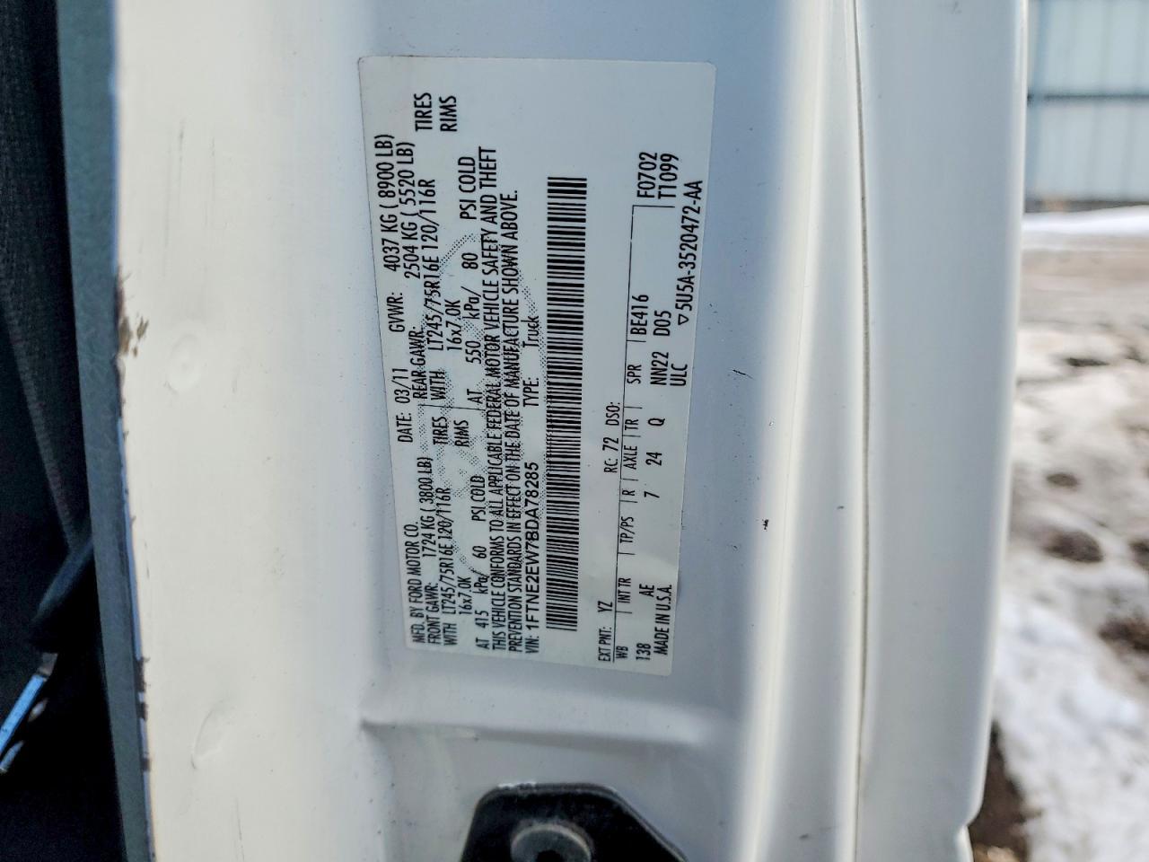 2011 Ford Econoline E250 van