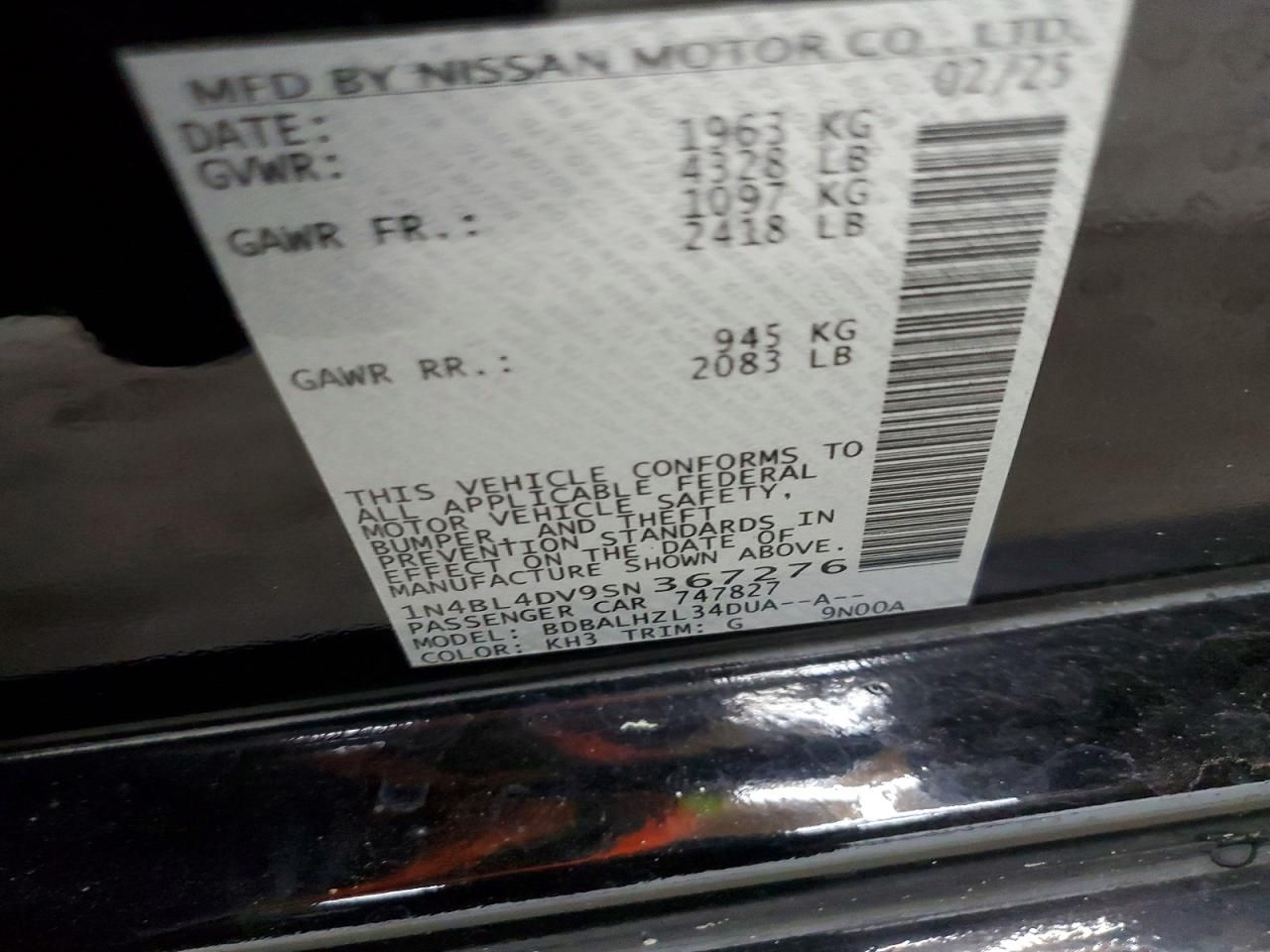 2025 Nissan Altima sv