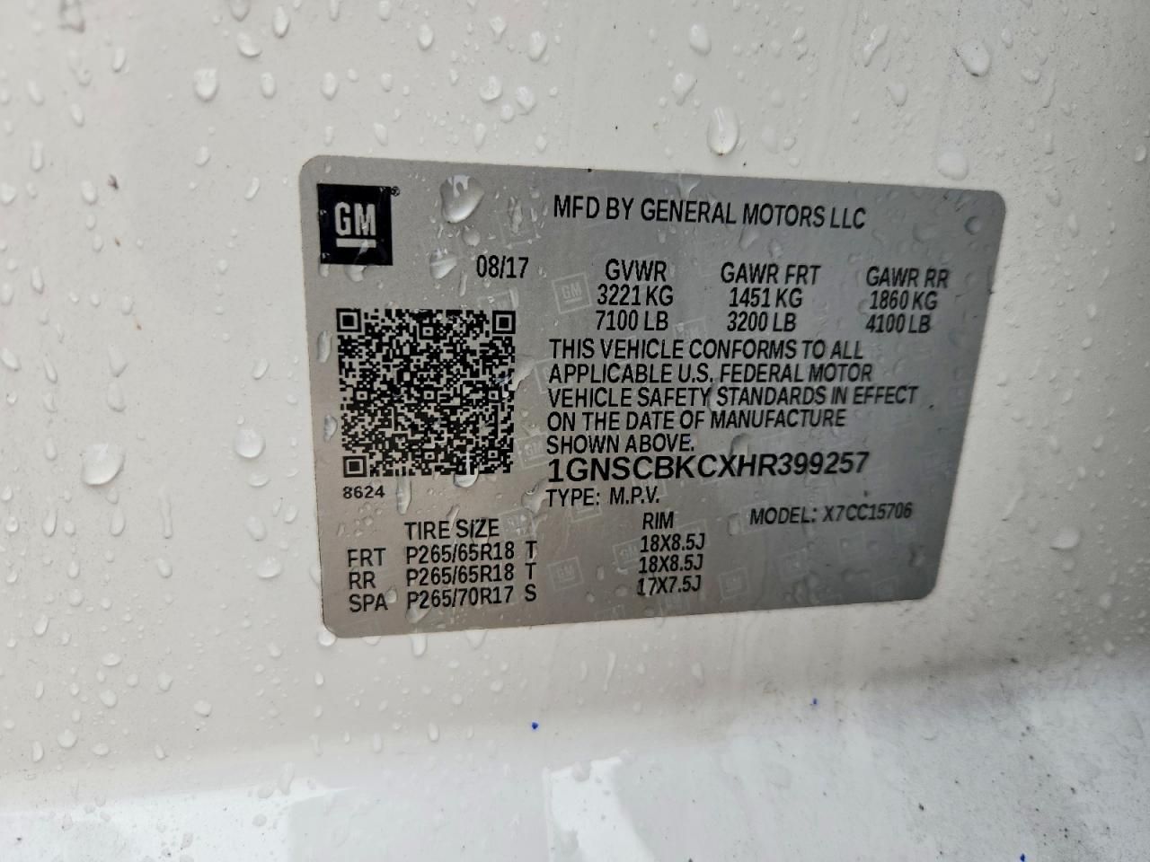 2017 Chevrolet Tahoe C1500 lt