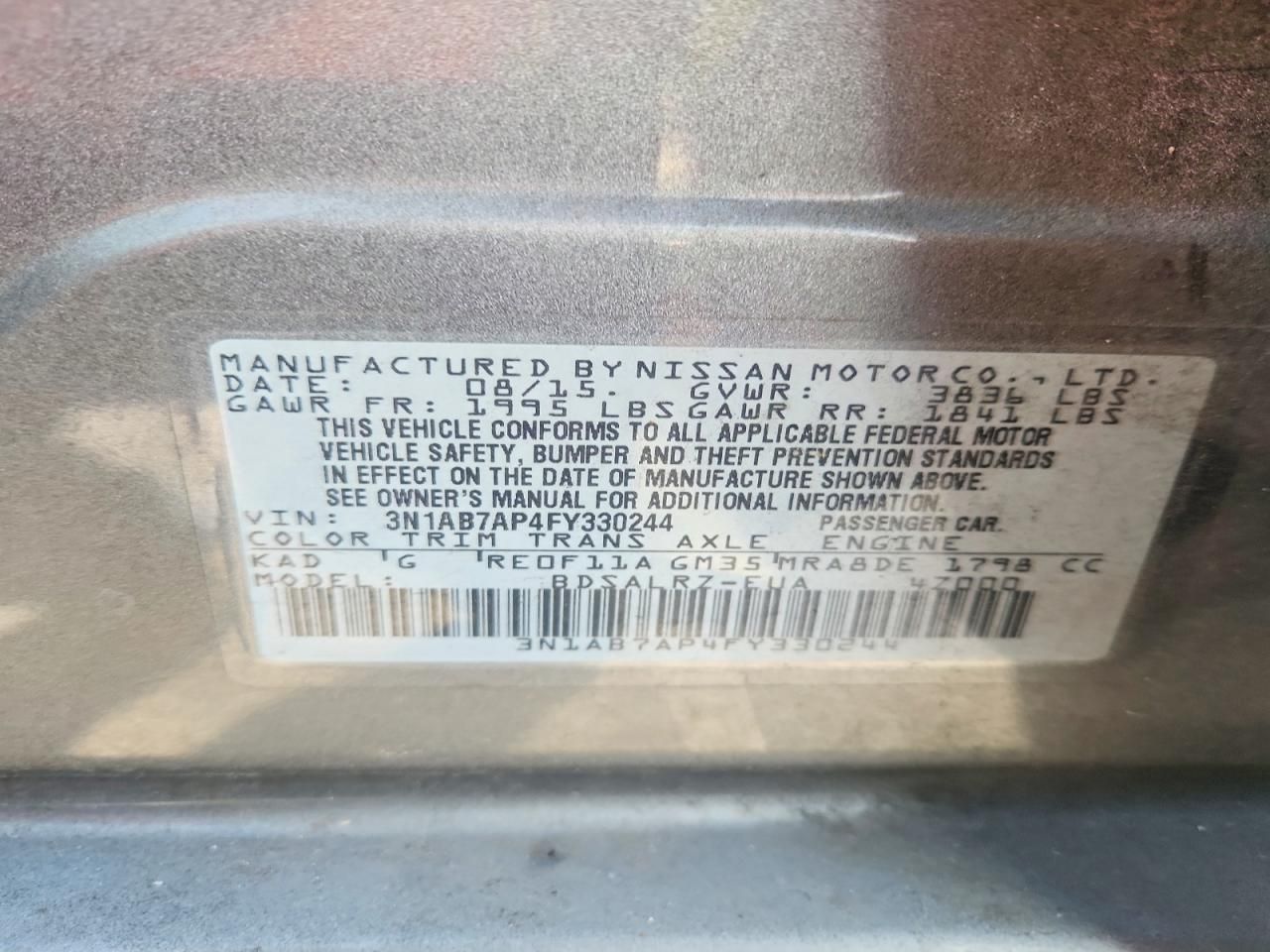 2015 Nissan Sentra s