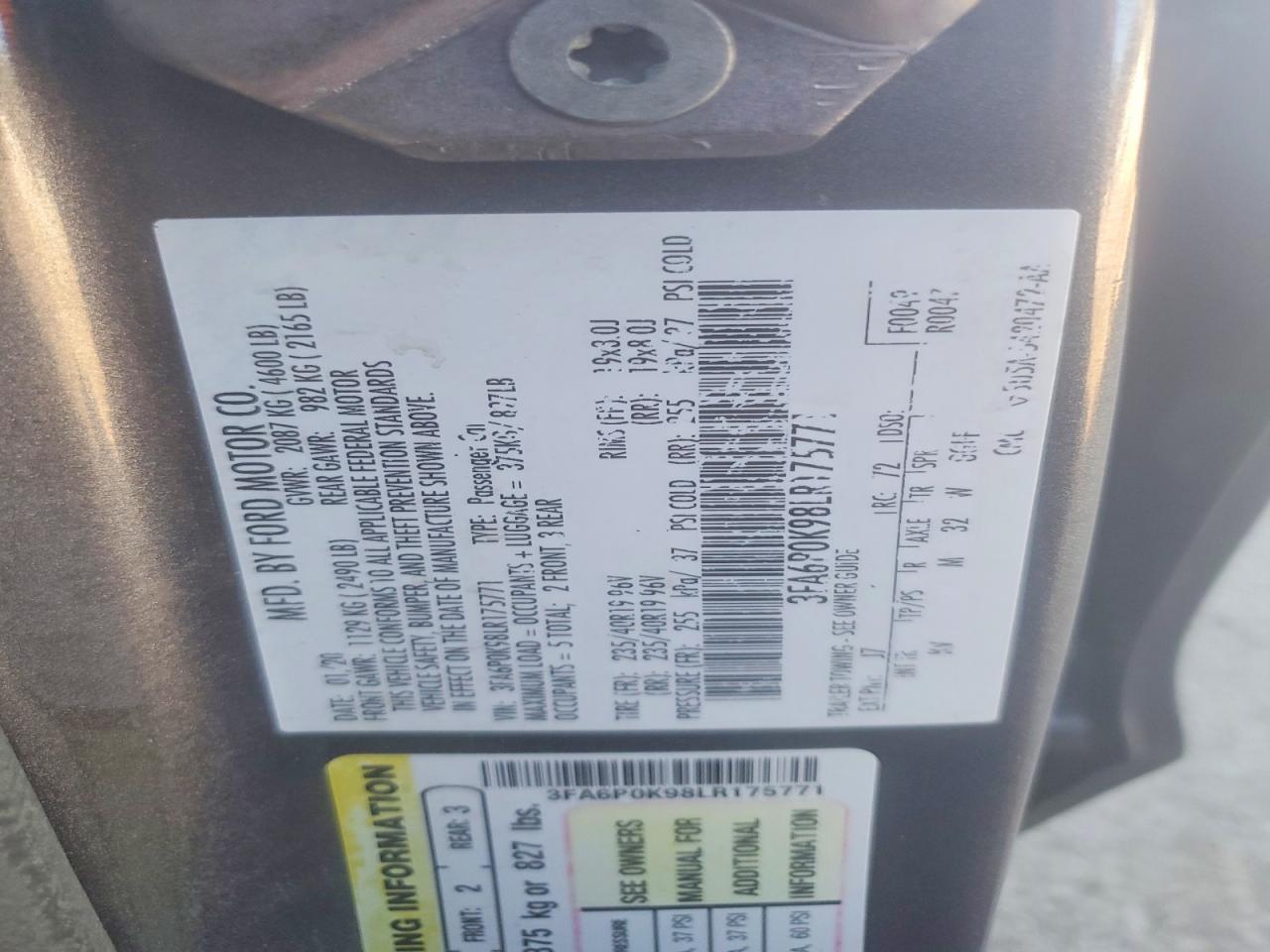 2020 Ford Fusion Titanium