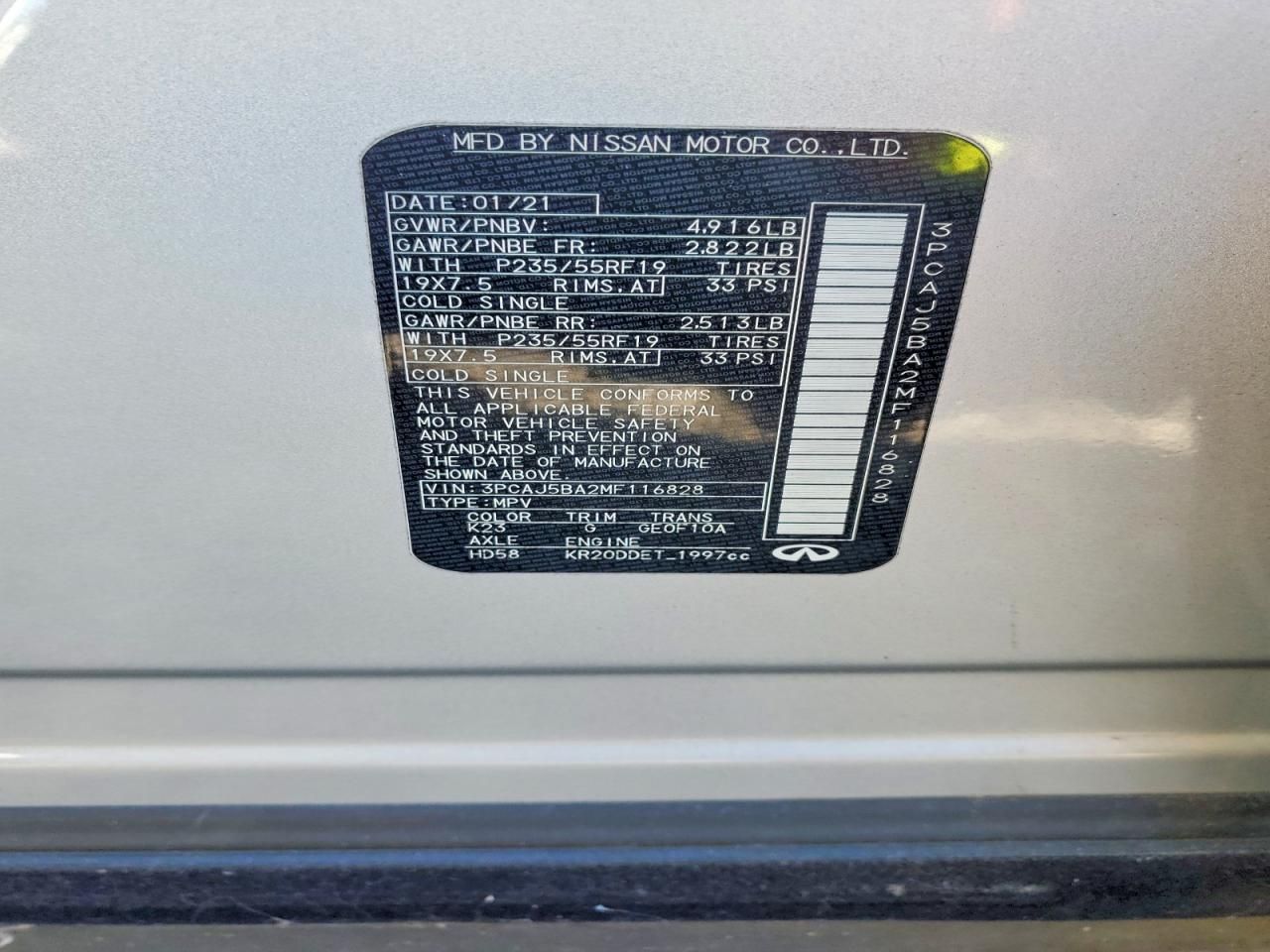 2021 Infiniti Qx50 Luxe